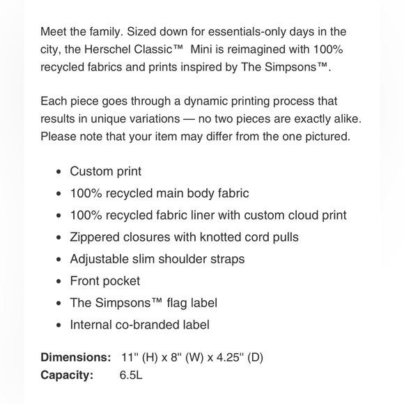 Mini Lisa Simpson backpack - Picture 4 of 5